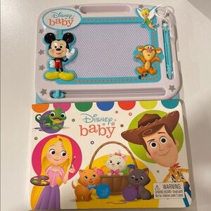 Disney Baby Drawing Book Toy Reusable Stencil Book With Magnetic Pen and Board